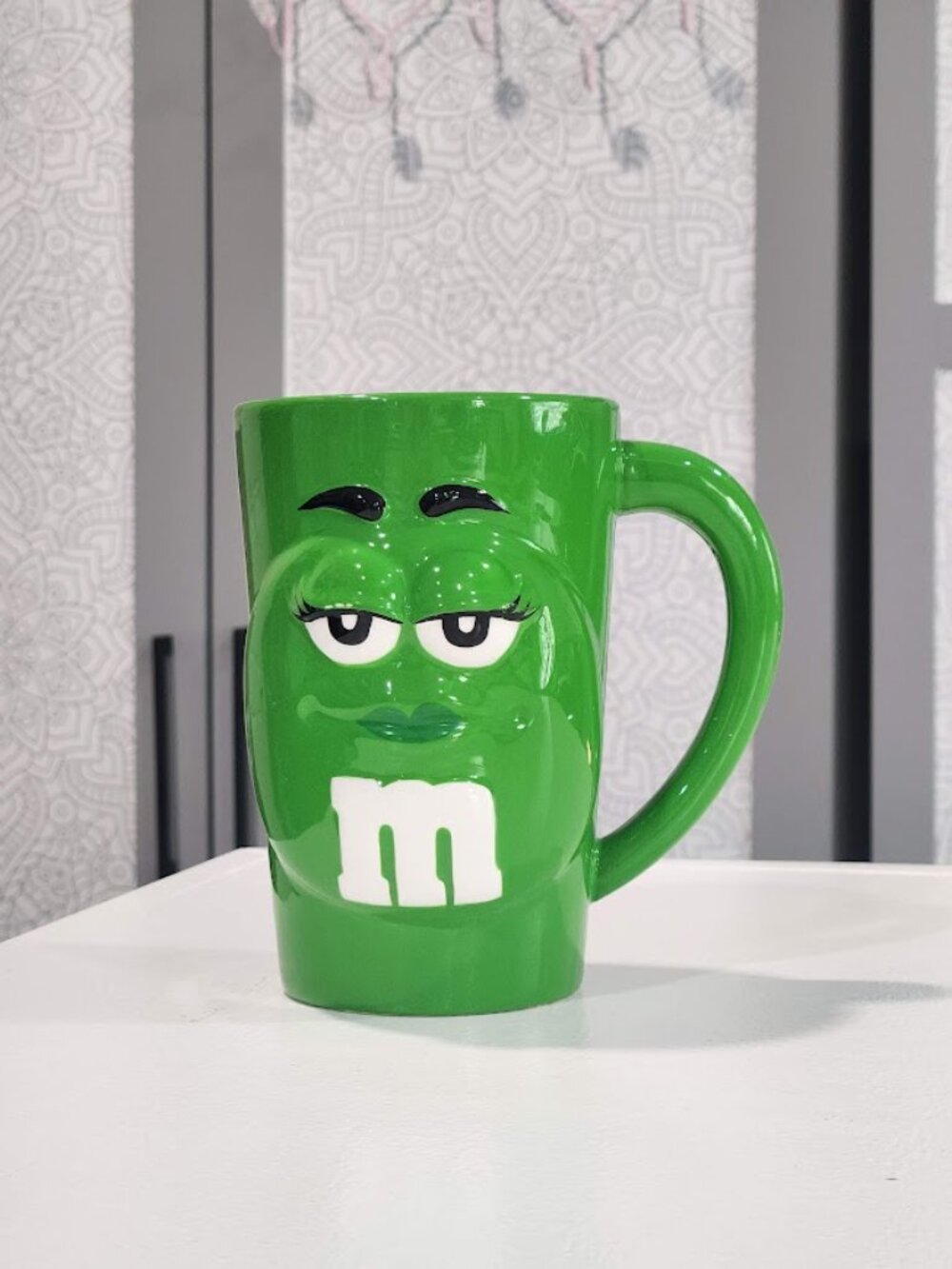 Vintage M&Ms Tall Green Mug 16oz.